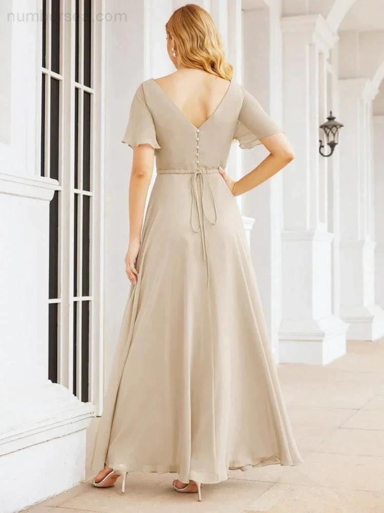ZapDress Formal Prom Gowns for Mother of The Bride Short Sleeves Bridesmaid Dress 28049 (ZD16995)