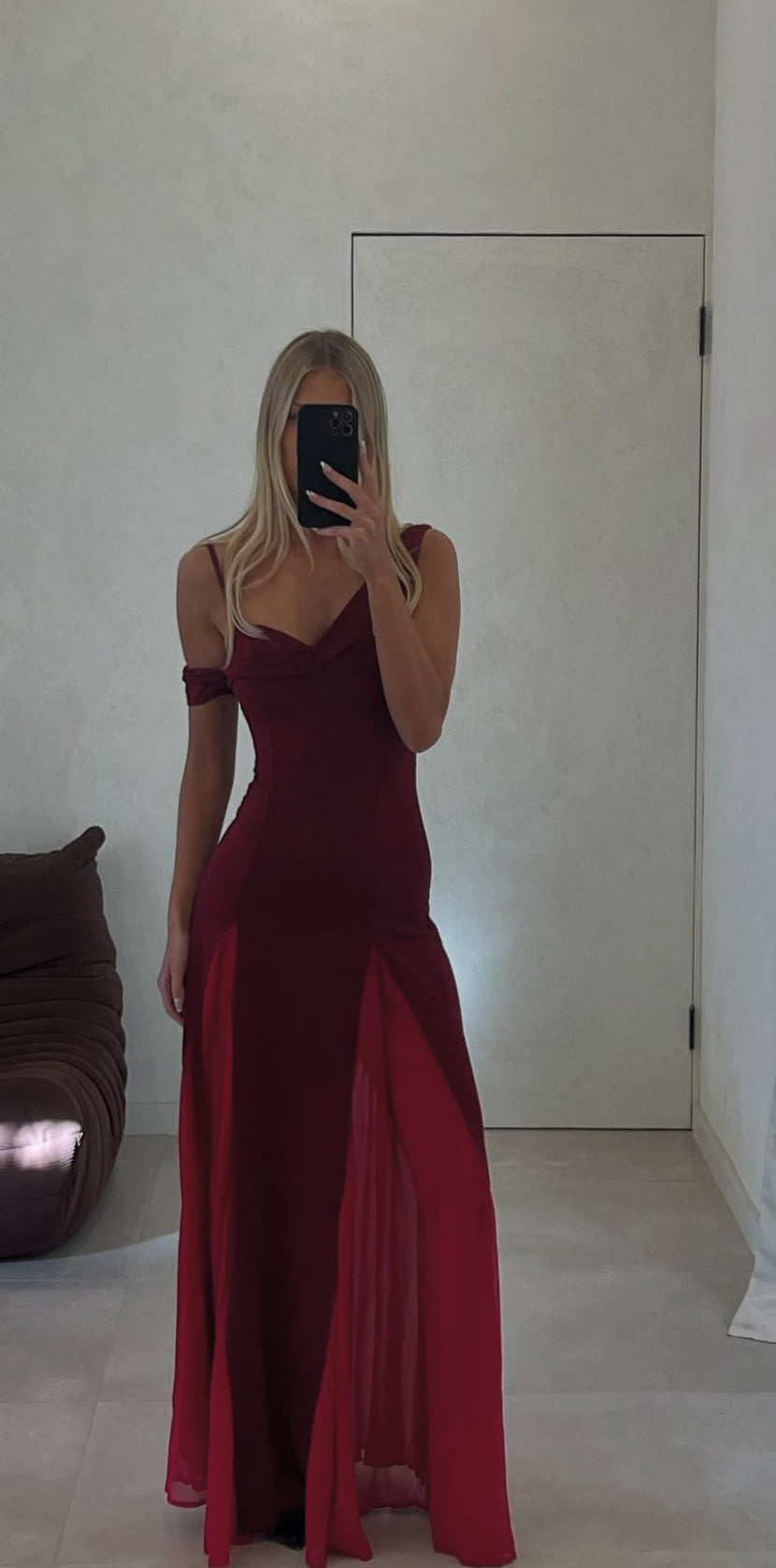Burgundy Prom Dress Formal Evening Dress