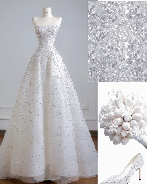 A-Line Tulle Long Formal Dress Unique Evening Dresses - FashionDia