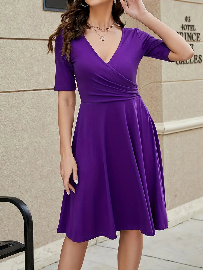 Yesenia Minimalist Women's Knee Length Summer Dress Midi Statement Occasion Edit