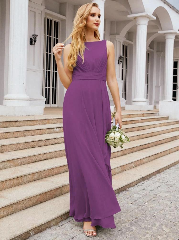Numbersea Bridesmaid Dresses for Wedding Ruffles Long Formal Prom Gowns 28039 by numbersea