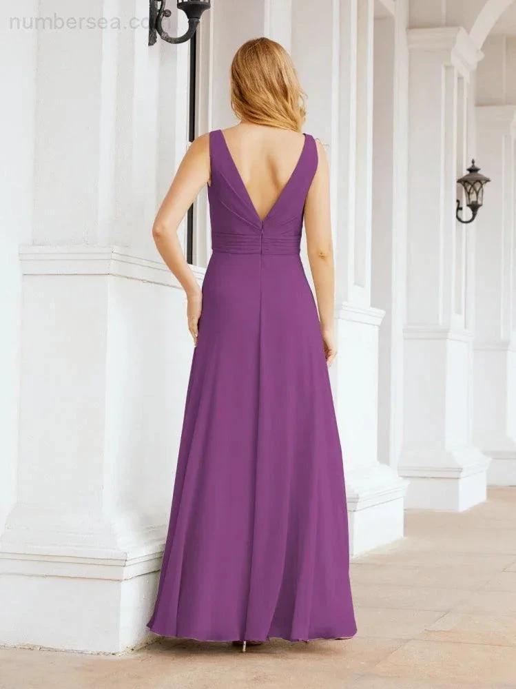 ZapDress Bridesmaid Dresses for Wedding Ruffles Long Formal Prom Gowns 28039 (ZD16999)