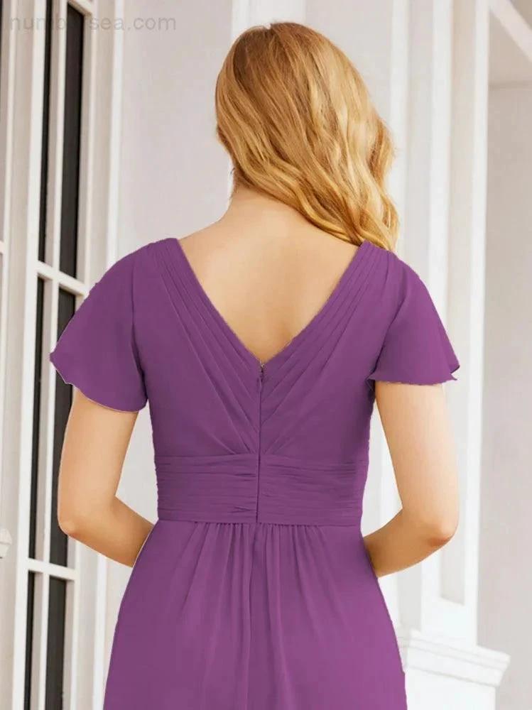 ZapDress Formal Prom Gowns for Mother of The Bride Cap Sleeves Bridesmaid Dress 28047 (ZD16958)