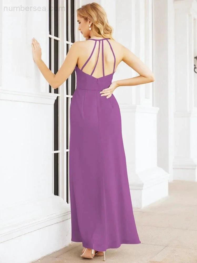 ZapDress Spaghetti Strap Bridesmaid Dresses V-Neck Long A-Line Formal Prom Gowns 28063 (ZD17045)