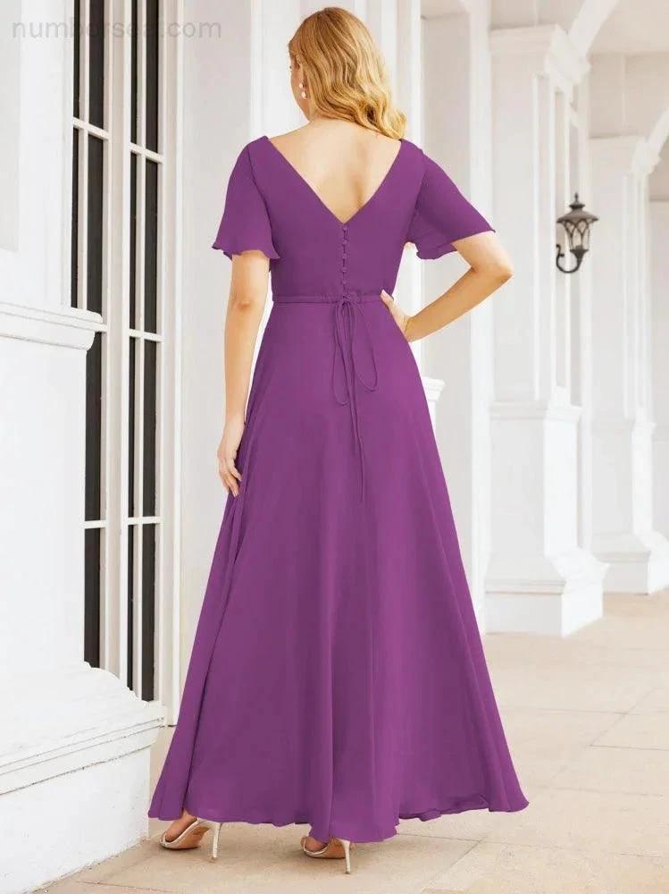 ZapDress Formal Prom Gowns for Mother of The Bride Short Sleeves Bridesmaid Dress 28049 (ZD16995)