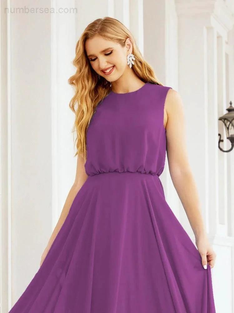ZapDress Sleeveless Long Bridesmaid Dress A line Formal Evening Prom Gown 28025 (ZD17053)
