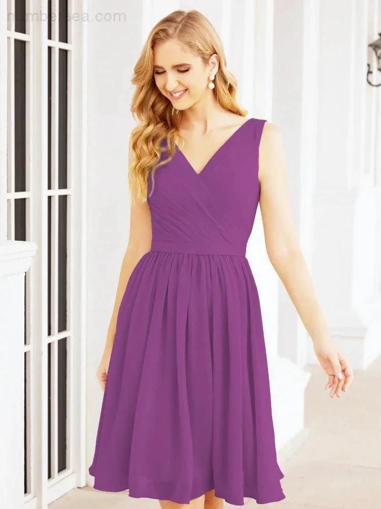 ZapDress Homecoming Dresses Knee Length Skirt V Back 28062 (ZD16943)