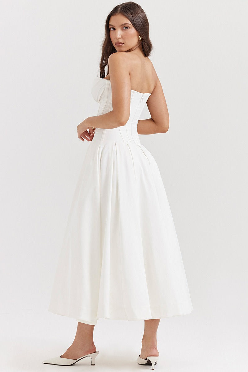 Strapless Corset A Dress with Relaxed Fit and Modern Casual Wear
