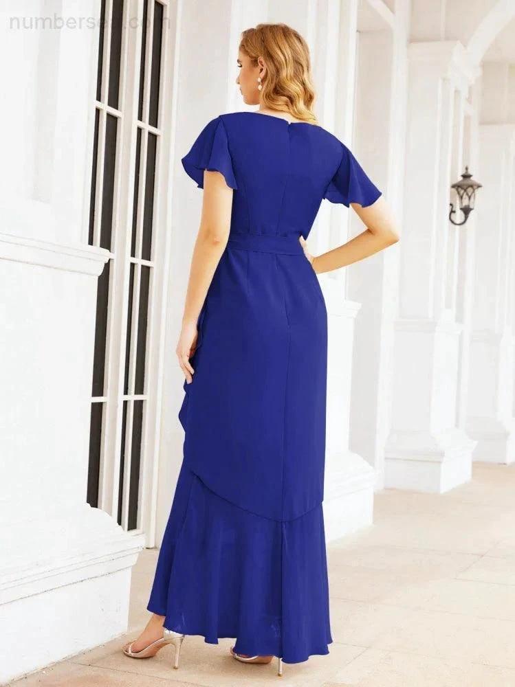 ZapDress Ruffled Bridesmaid Dresses Mermaid Formal Violin Evening Party Prom Gowns 28042 (ZD16997)