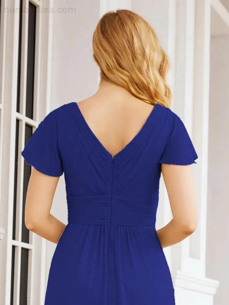 ZapDress Formal Prom Gowns for Mother of The Bride Cap Sleeves Bridesmaid Dress 28047 (ZD16958)