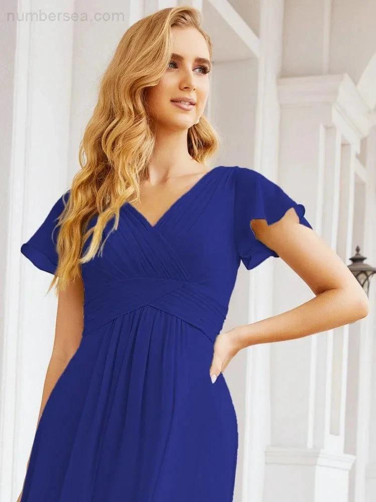 ZapDress Formal Prom Gowns for Mother of The Bride Cap Sleeves Bridesmaid Dress 28047 (ZD16958)