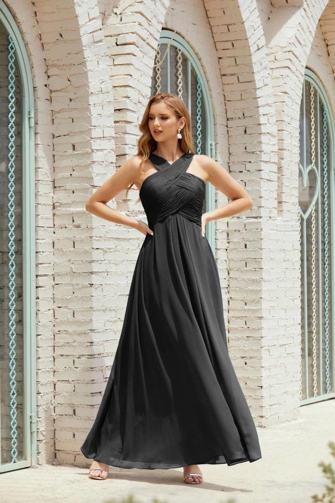 Halter Bridesmaid Dresses Formal Cocktail Prom Gown 28015 by numbersea