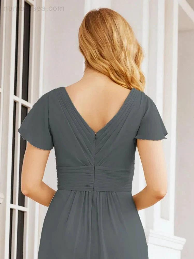 ZapDress Formal Prom Gowns for Mother of The Bride Cap Sleeves Bridesmaid Dress 28047 (ZD16958)