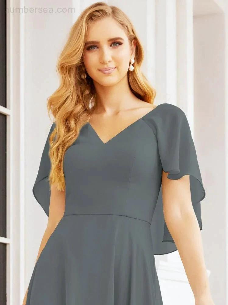 ZapDress Bridesmaid Dresses for Wedding Formal Evening Party Prom Gown with Cape 28050 (ZD17057)