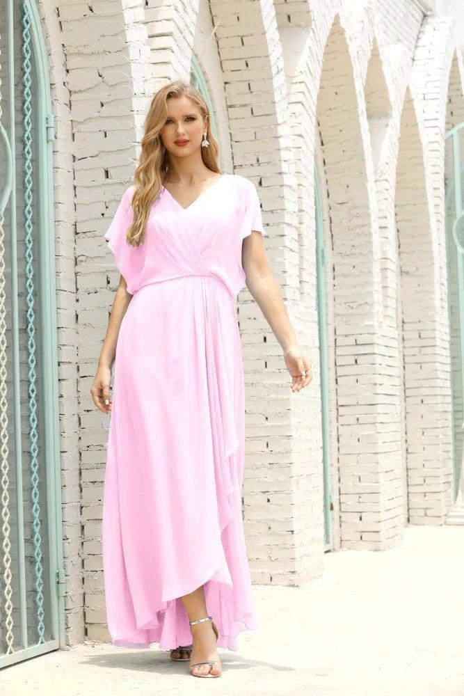 Numbersea Mother of The Bride Dresses Plus Size V-Neck Floor Length Formal Prom Dress for Wedding Guest 28020 by numbersea