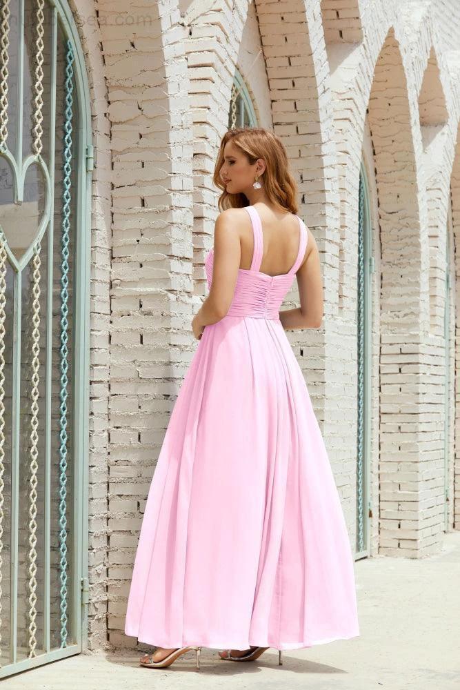 Halter Bridesmaid Dresses Formal Cocktail Prom Gown 28015 (ZD16956)