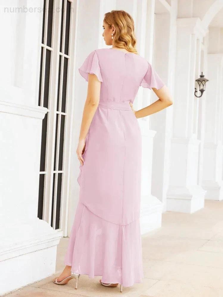 ZapDress Ruffled Bridesmaid Dresses Mermaid Formal Violin Evening Party Prom Gowns 28042 (ZD16997)