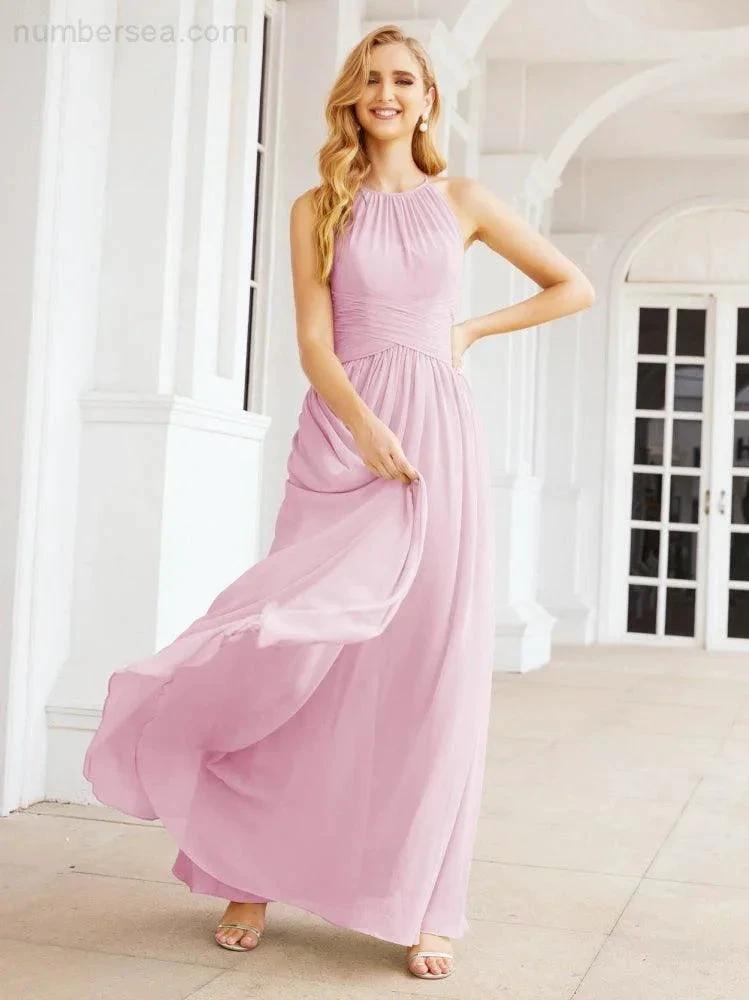 ZapDress Sleeveless Bridesmaid Dresses Long Prom Gown Zipper with Keyhole Back 28056 (ZD17040)