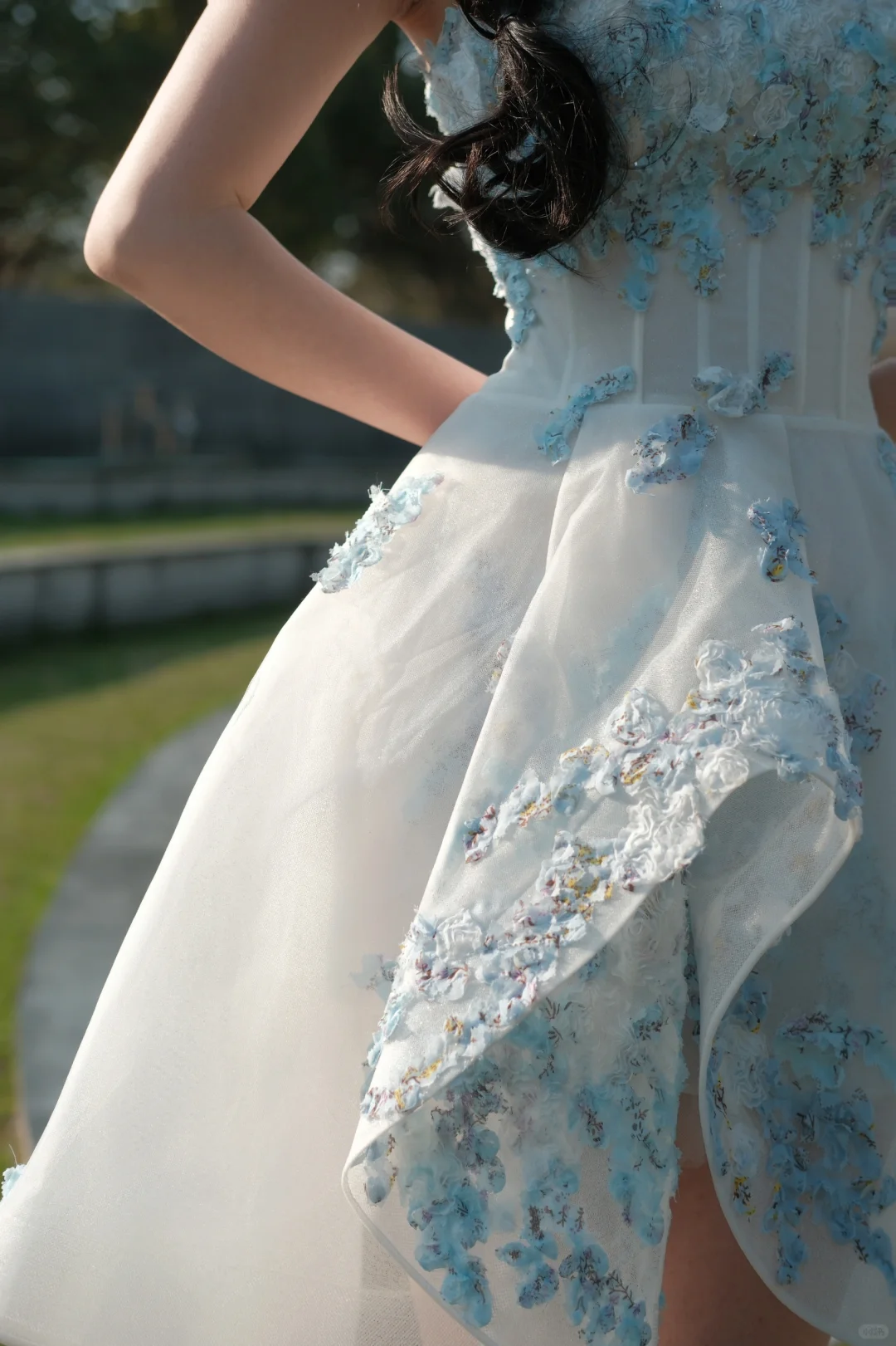 Classy Strapless White Organza Appliques A Line 18th Birthday Outfits Formal Graduation Homecoming Dress D152