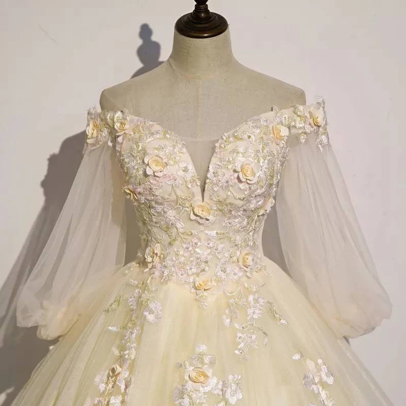 Princess glamour elegance prom dress, fairytale elegance party dress vintage - FashionDia