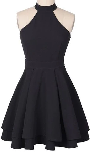 A-Line Homecoming Dress, Sleeveless Chiffon Short Party Dress - FashionDia