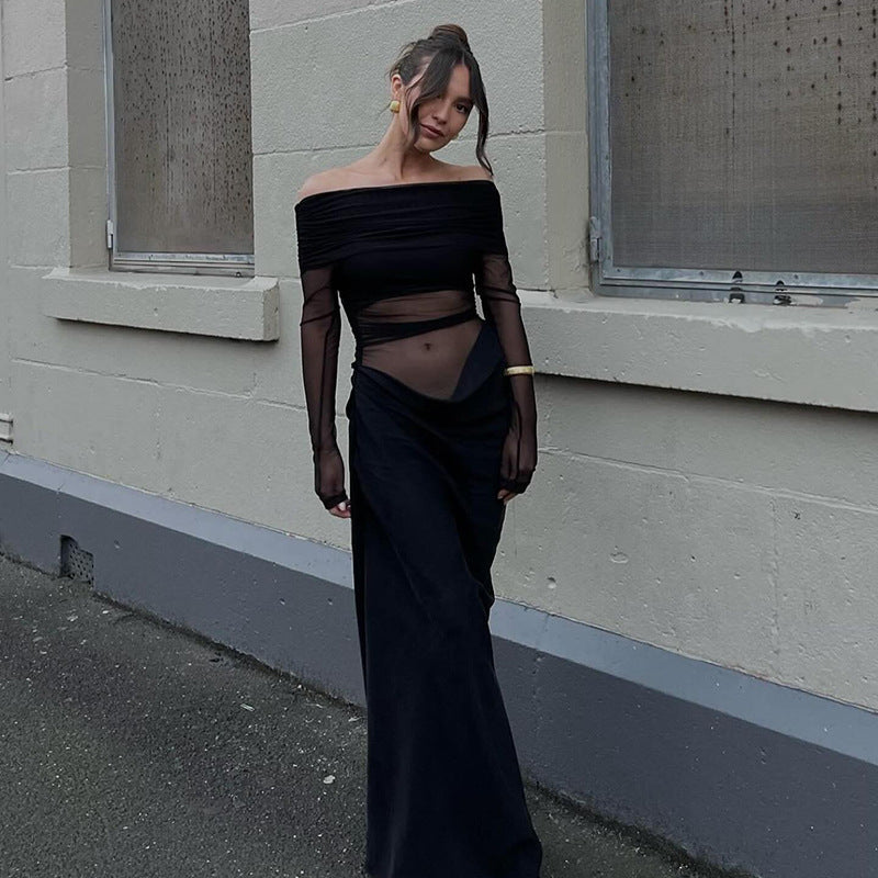 Alisha Off Shoulder Dress Black