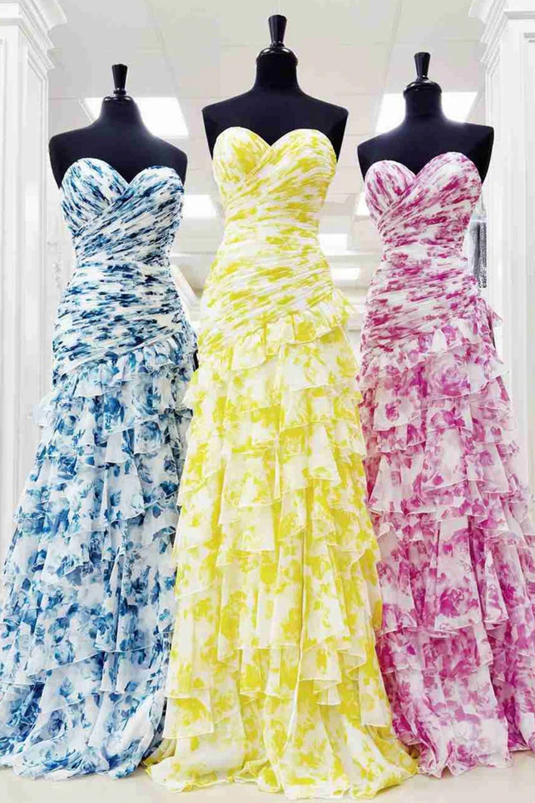 Gorgeous Mermaid Sweetheart Pink Long Party Dress with Ruffles