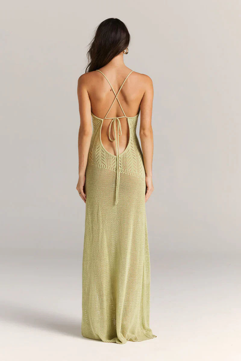 Cut - Out Knitwear Dress - Floral
