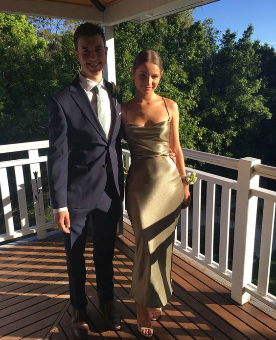 Spaghetti Straps Prom Dress,Sexy Prom Gown