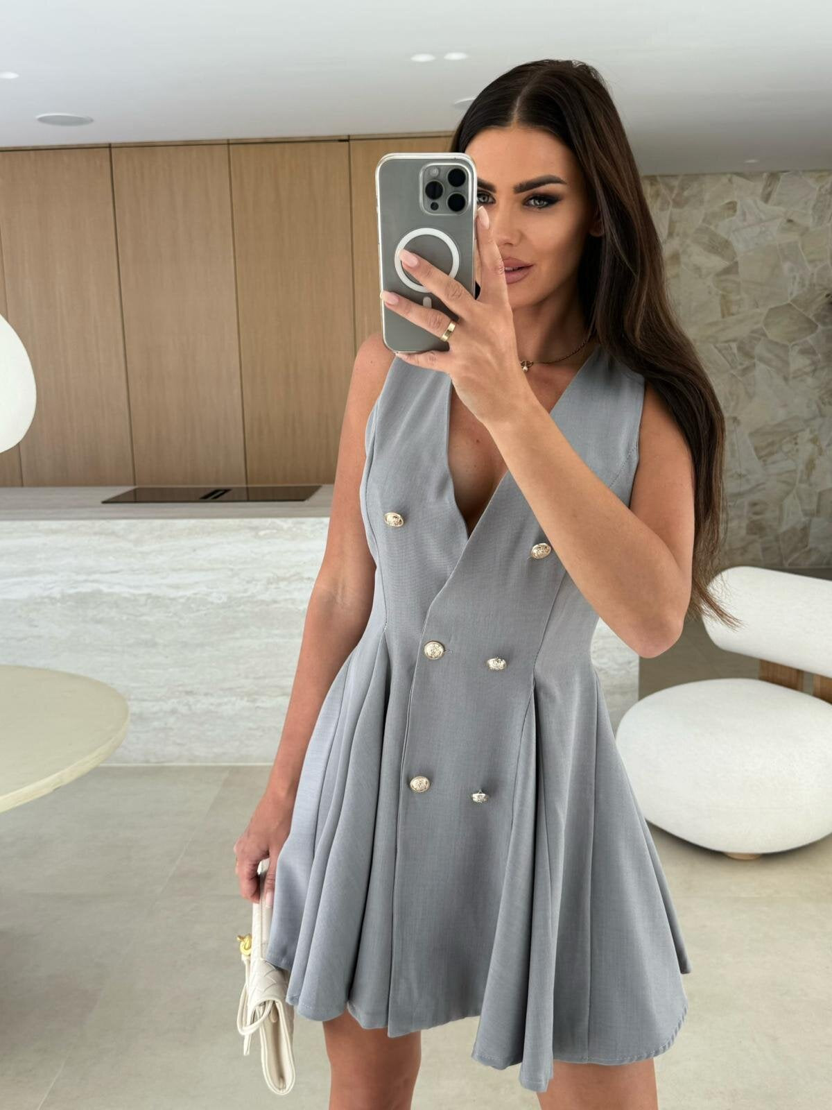 Sirico Mini Dress Grey