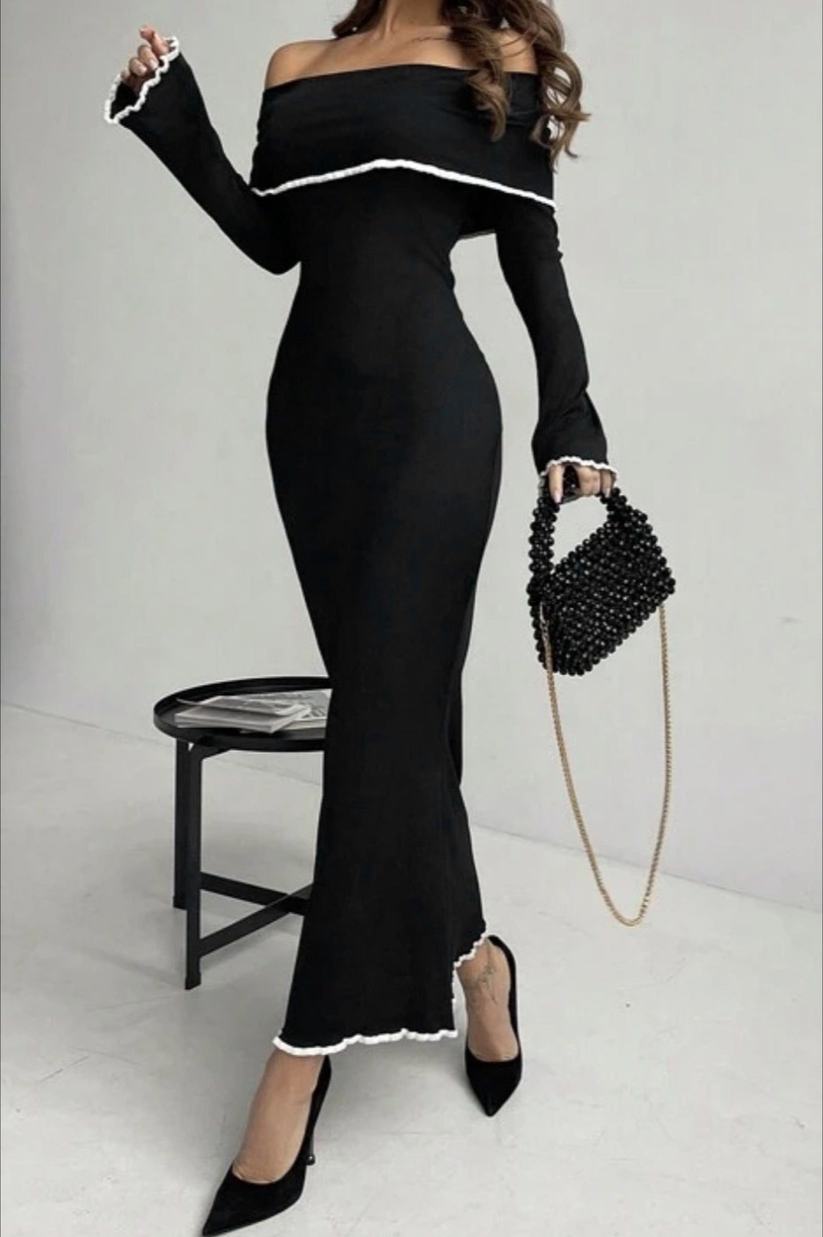 One-Shoulder Knit Work Dress - View 2 | VelvetHem