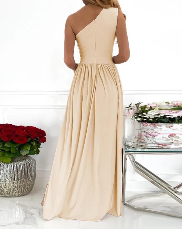 Romina Exclusive Minimalist High Split Cutout Sleeveless Dress Evening Wear Edit