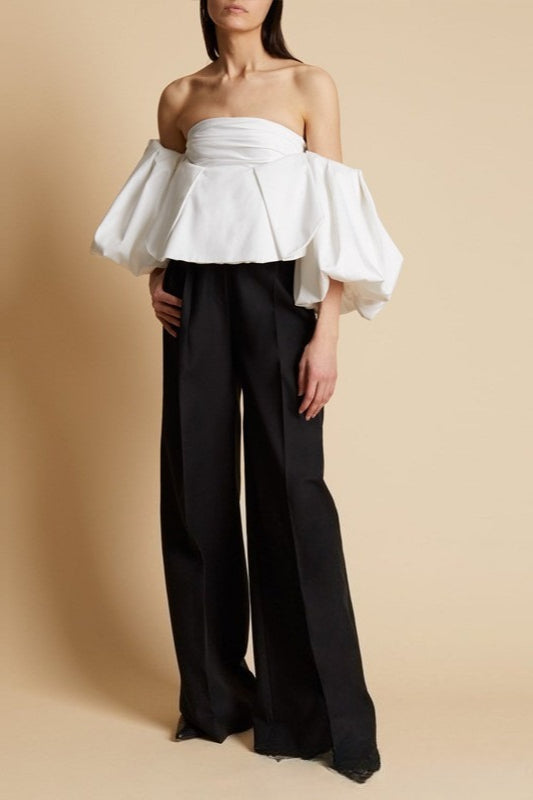 High Waist Straight Wide Leg Floor Length Casual Pants