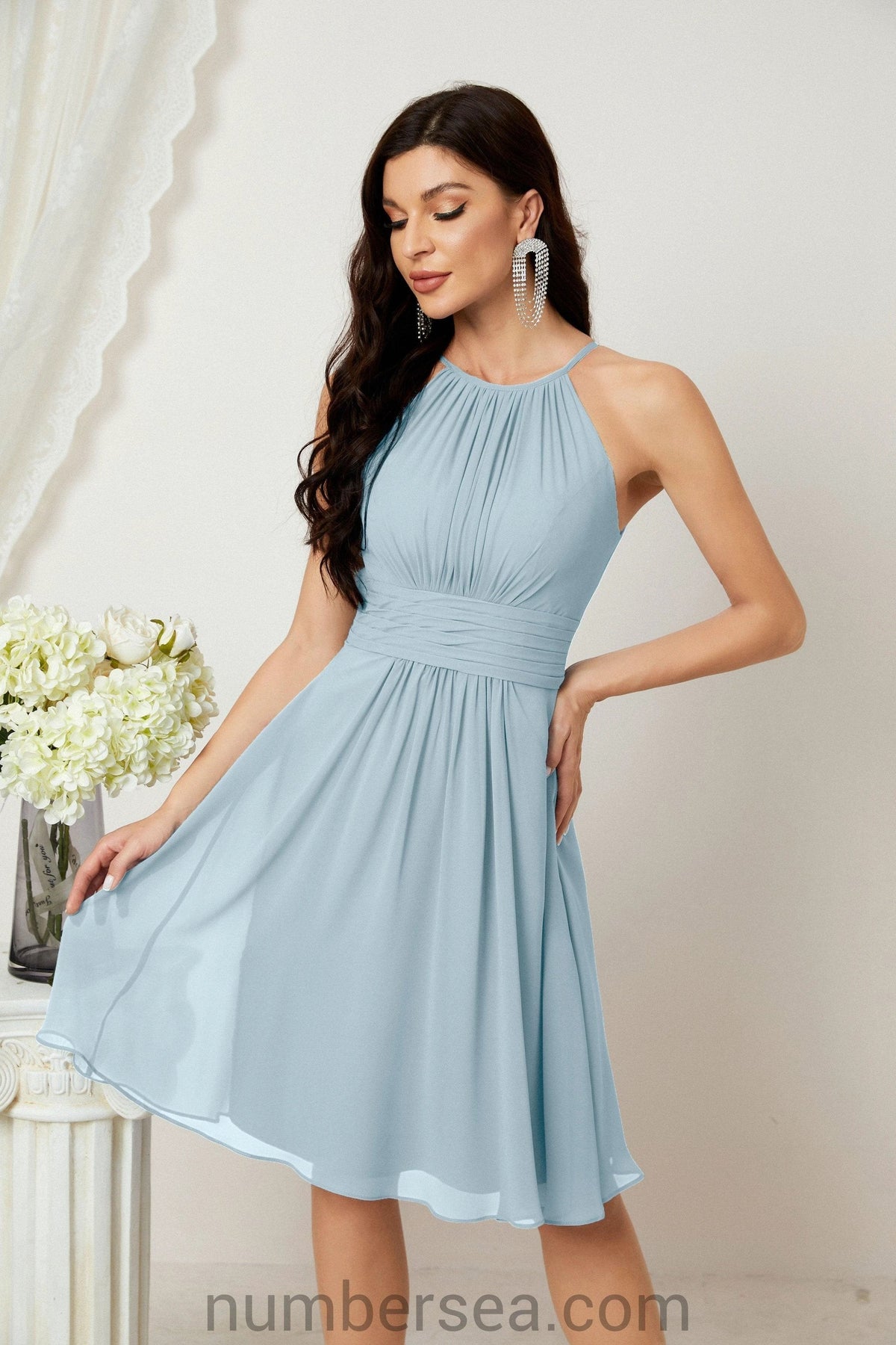 Halter Homecoming Dresses Formal Evening Party Cocktail Dress 28011 Clearance sale (ZD16954)
