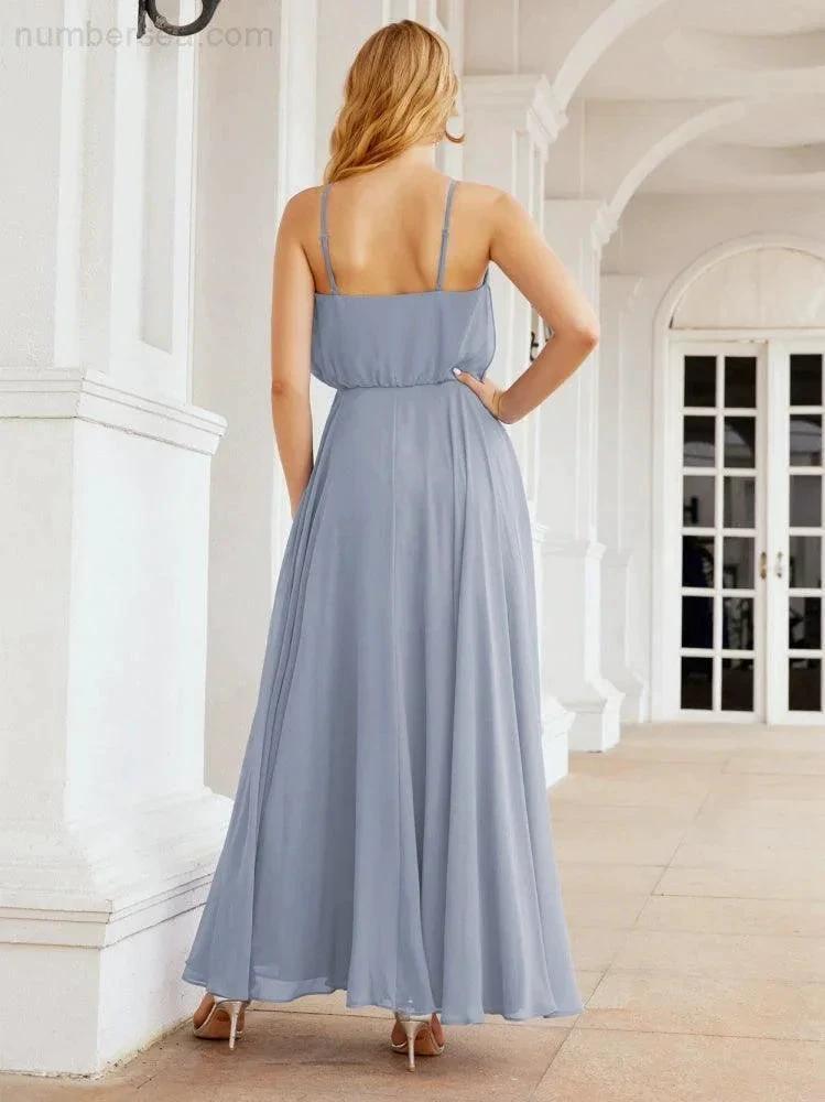 ZapDress Halter Long Bridesmaid Dresses Formal A line Juniors Dress 28029 (ZD17029)
