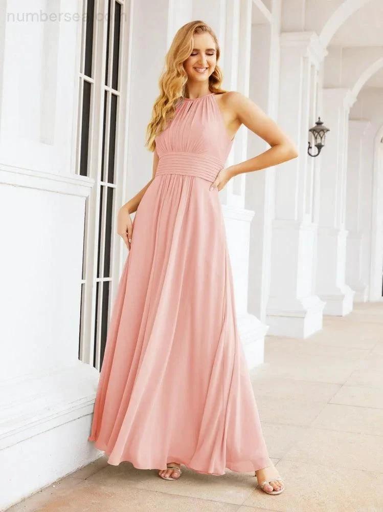 ZapDress Keyhole Bridesmaid Dresses Sleeveless Formal Evening Party Prom Gowns 28043 (ZD17032)