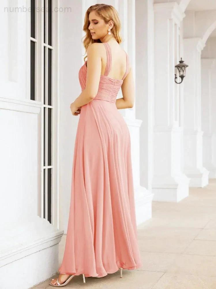 ZapDress Crisscross Halter Bridesmaid Dresses for Party Wedding Evening Prom Maxi Ball Gowns 28053 (ZD17037)