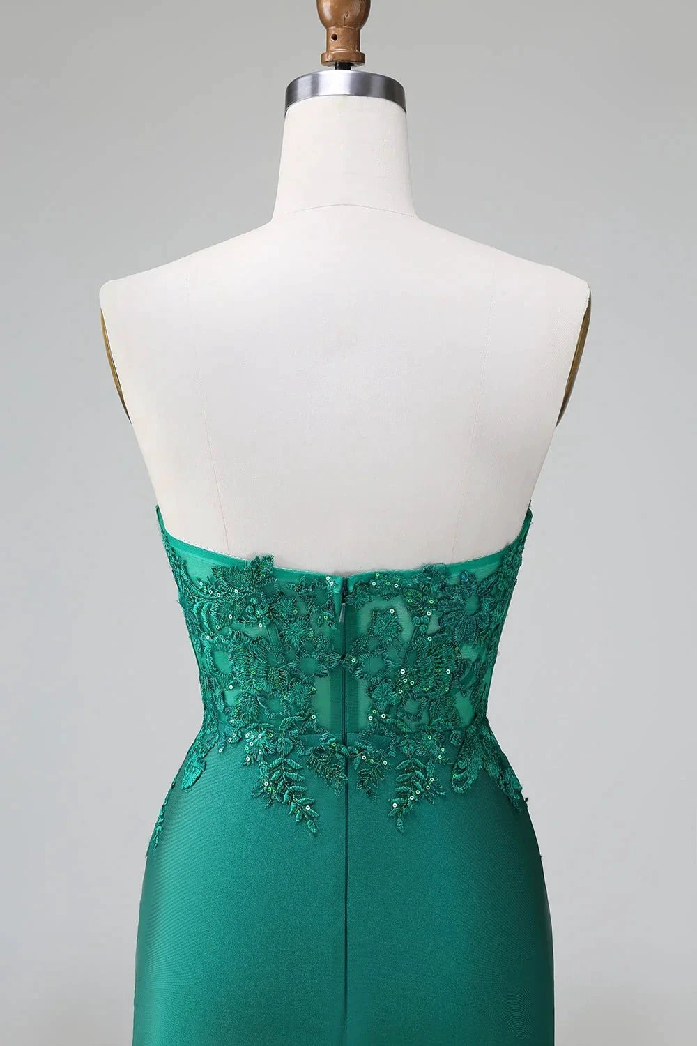 Classy Dark Green Bodycon Strapless Pleated Short Homecoming Dress with Beading (ZD11497)