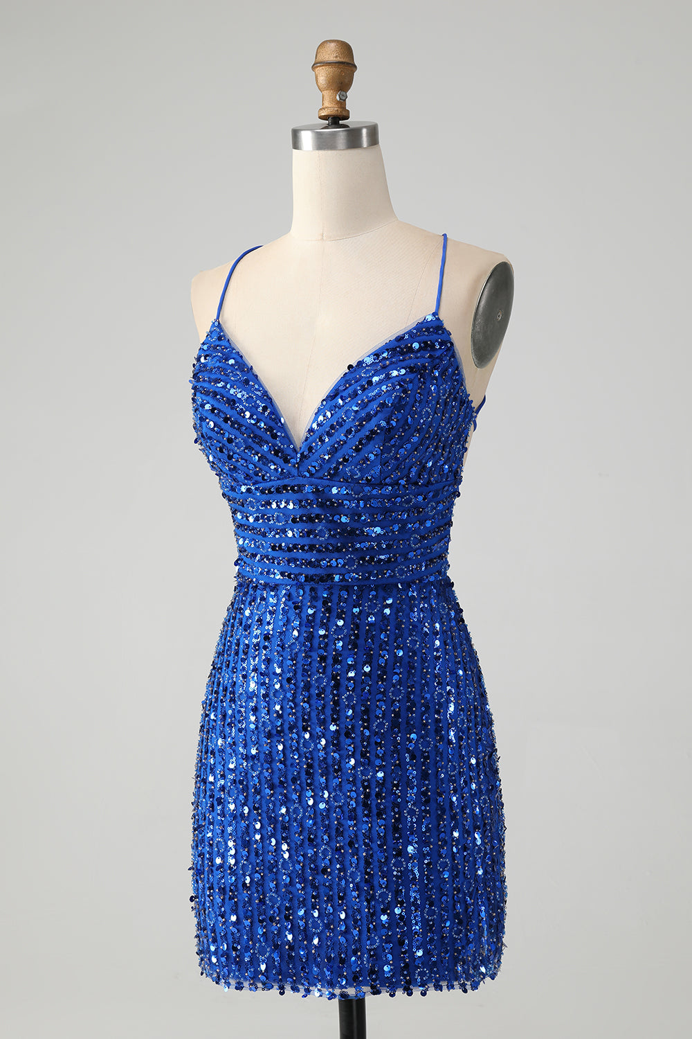 Sparkly Green Bodycon Sequins Lace Up Short Homecoming Dress