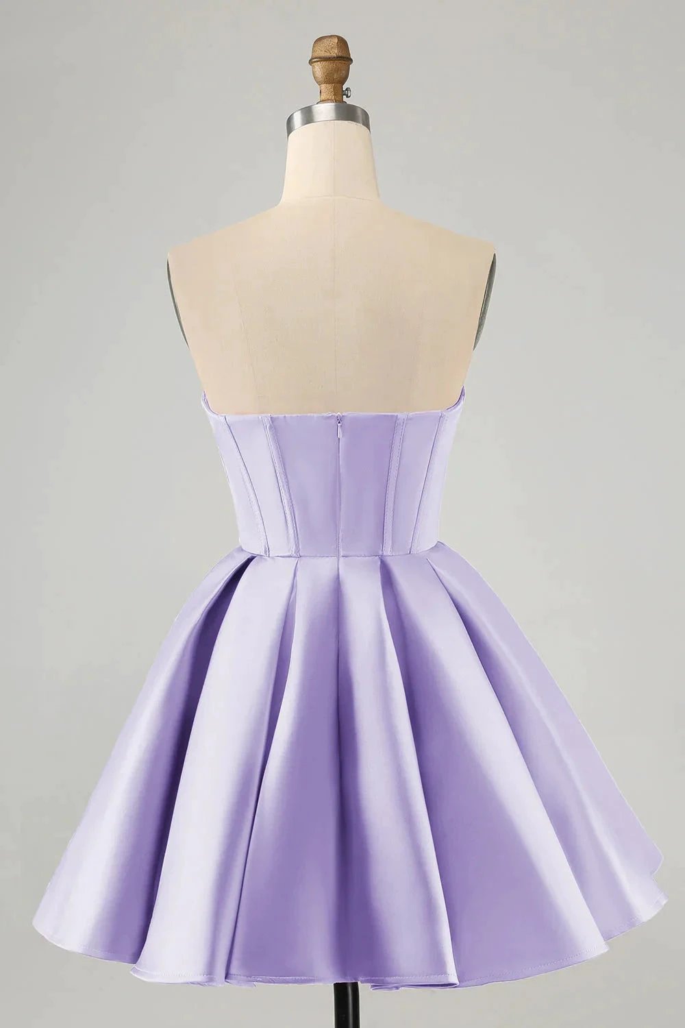 Cute A Line Sweetheart Corset Short Fuchsia Homecoming Dress with Beading (ZD11486)