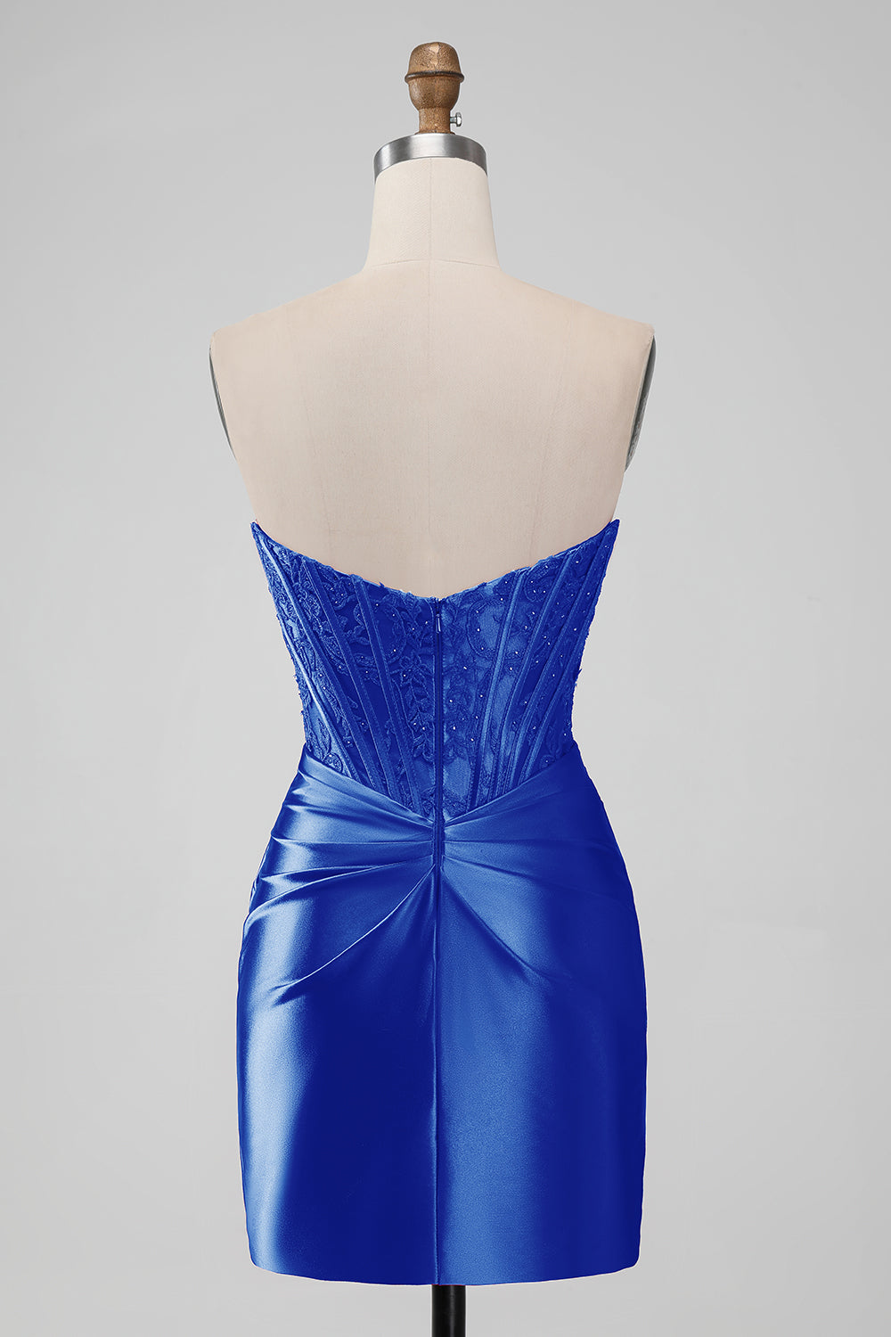 Sparky Red Bodycon Strapless Short Homecoing Dress with Beading