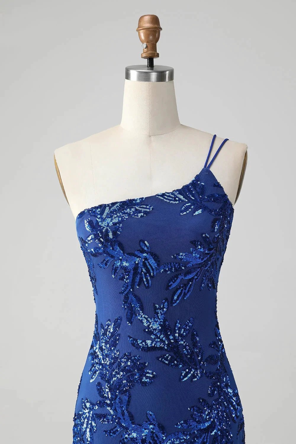 Classy Sparkly Pink Bodycon One Shoulder Sequins Homecoming Dress with Embroidery (ZD11495)
