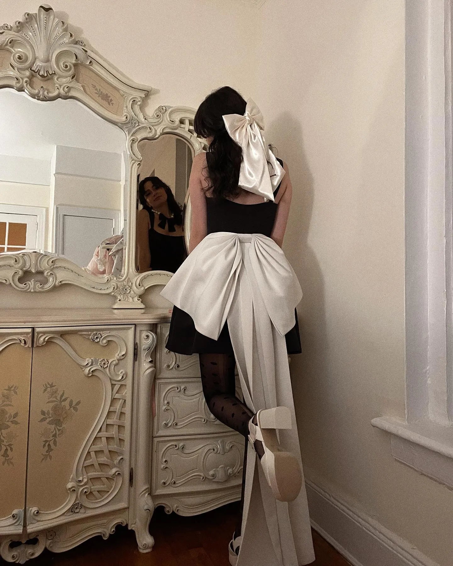 Fashion Black A-Line Prom Dress Strapless Spaghetti Strap White Bow Above Knee Evening Dress robes de soirée