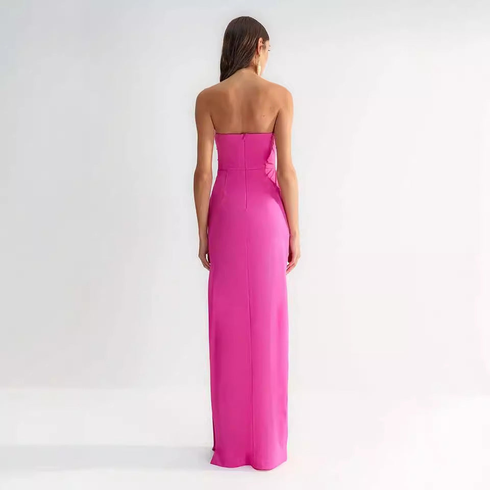 Sexy Cutout Strapless Sunflower Prom Dress - View 2 | VelvetHem