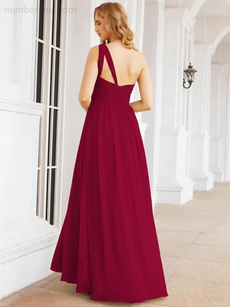 ZapDress One Shoulder Bridesmaid Dresses Long Maxi Formal Evening Party Prom Gowns 28061 (ZD17044)