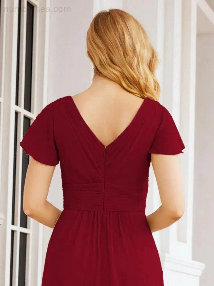 ZapDress Formal Prom Gowns for Mother of The Bride Cap Sleeves Bridesmaid Dress 28047 (ZD16958)