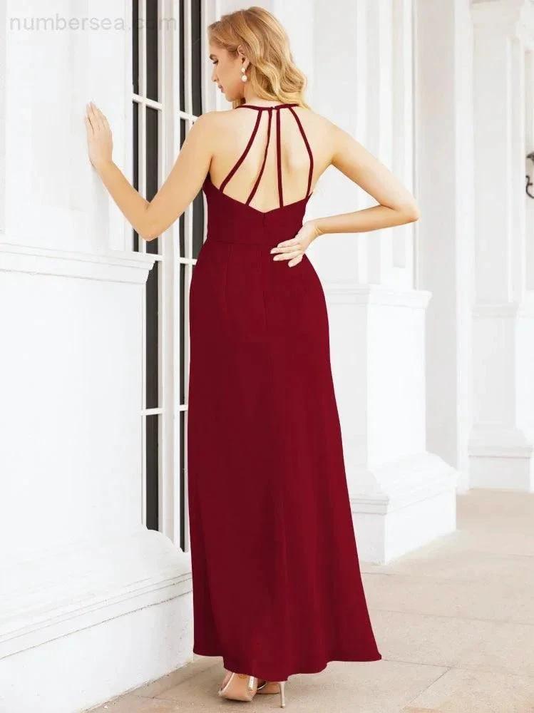 ZapDress Spaghetti Strap Bridesmaid Dresses V-Neck Long A-Line Formal Prom Gowns 28063 (ZD17045)
