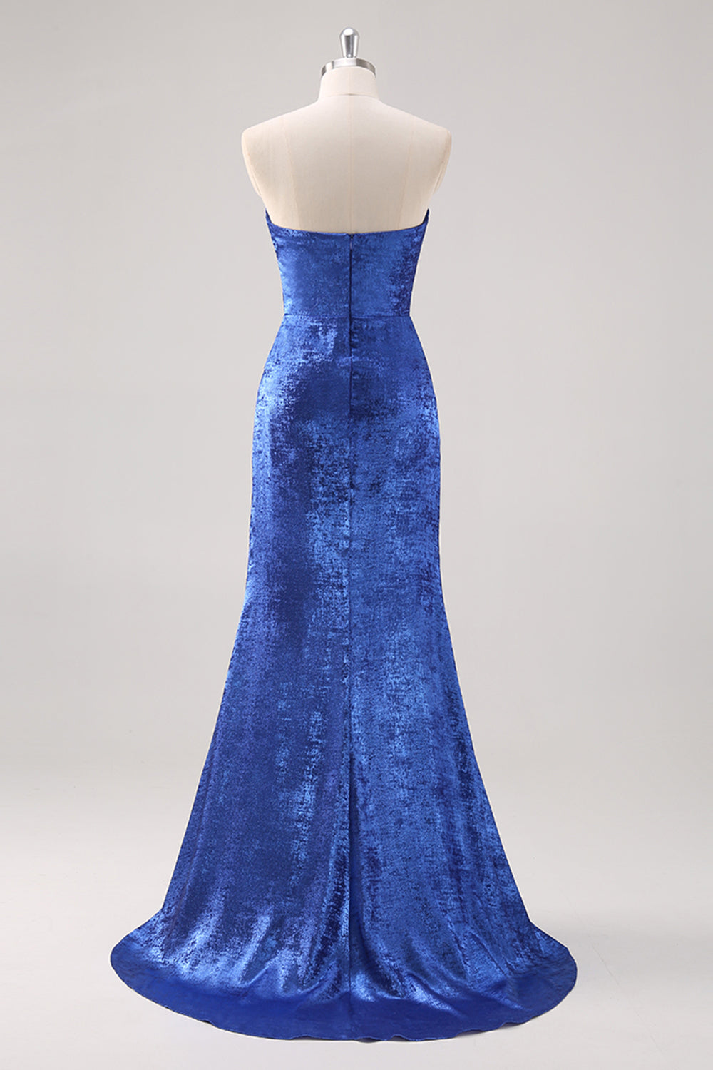Royal Blue Off The Shoulder Sheath Formal Dress with Detachable Sleeves