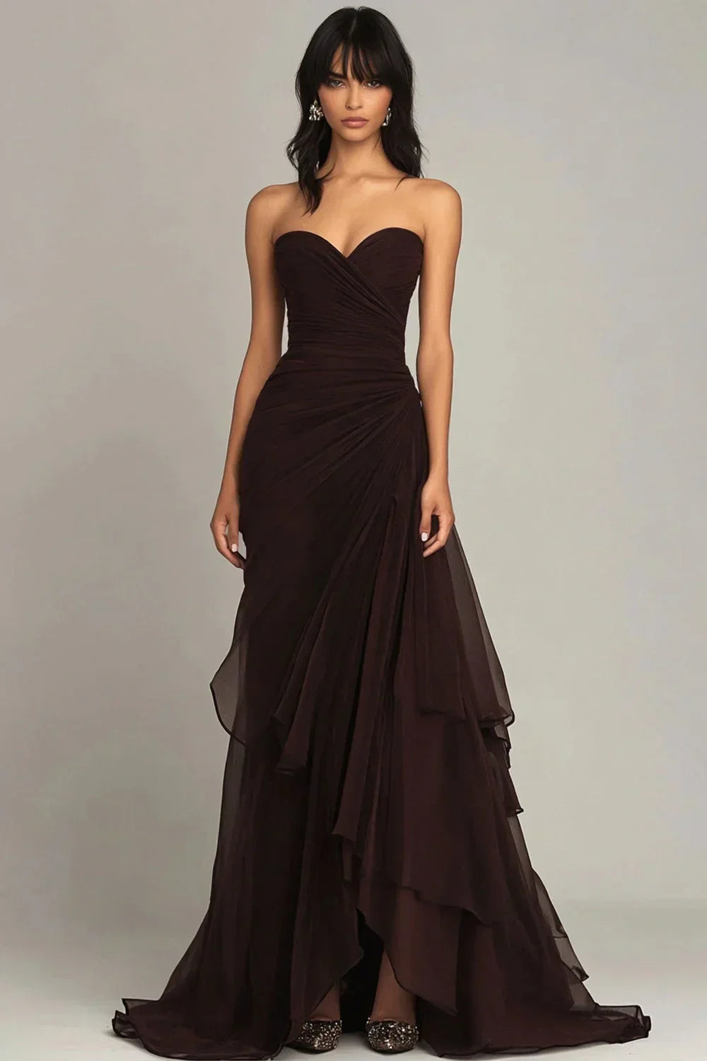 Gorgeous Mermaid Sweetheart Green Long Prom Dress with Ruffles