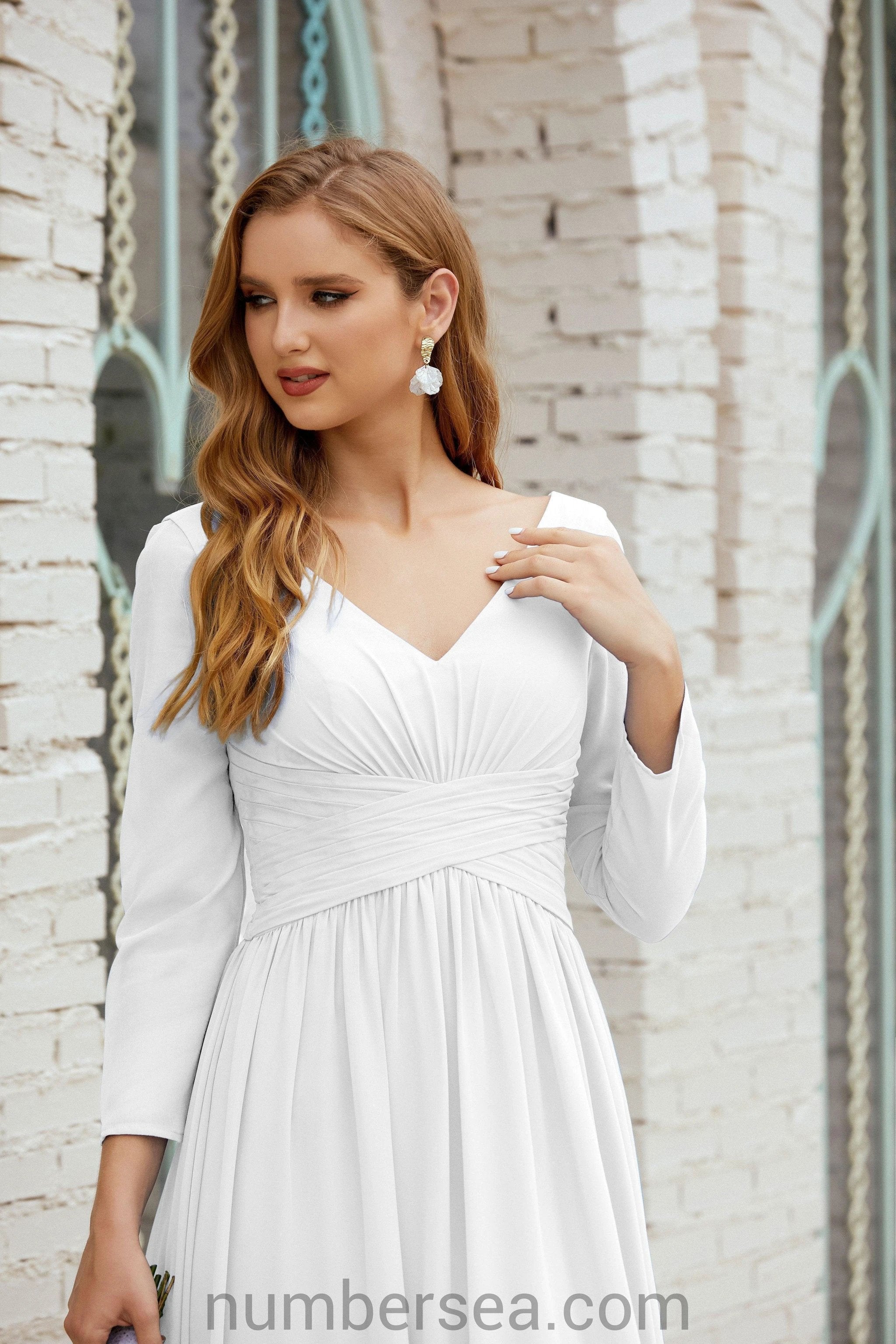 Numbersea Bridesmaid Dress Chiffon Formal Party Dress Evening Dress 28016 by numbersea